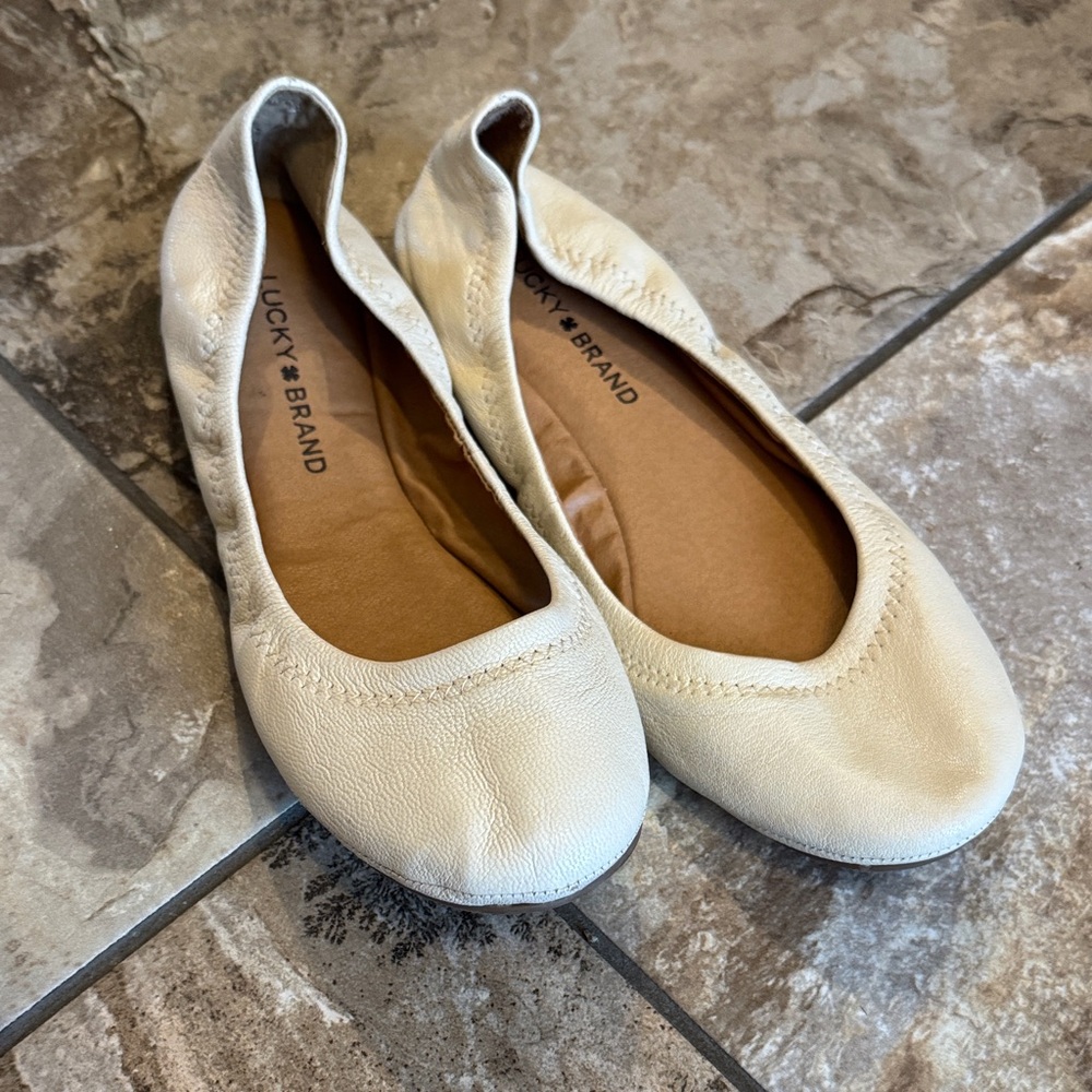 Lucky Brand Women's Tan Leather Flats